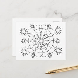 Postkarte - Kreise und Sterne bis Farbe