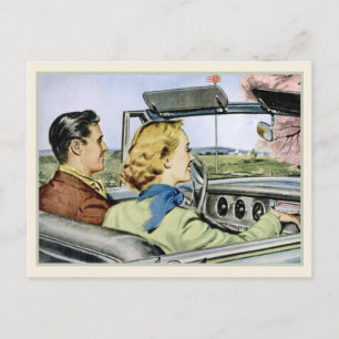Postkarte Kunst mit Cooler Vintager Illustration