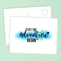 Postkarte "Lass des Abenteuer-Beginns"