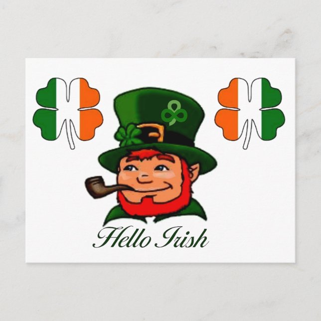 Postkarte Leprechaun (Vorderseite)