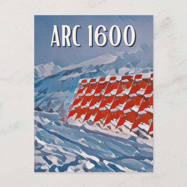 Postkarte Les Arcs Skistation (Vorderseite)