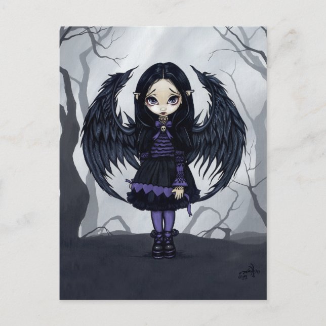 Postkarte "Lila Papierherze" (Vorderseite)