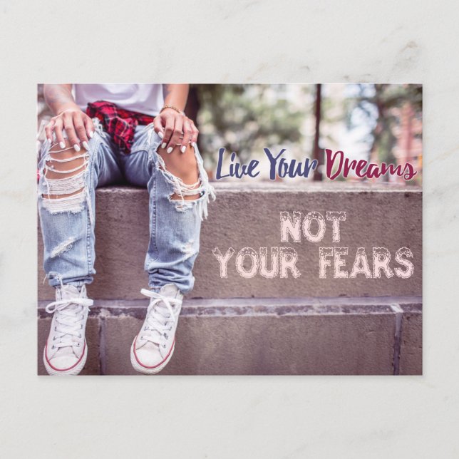 Postkarte Live Your Dreams (Vorderseite)