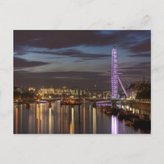 Postkarte: London Eye and Thames River at night Postkarte
