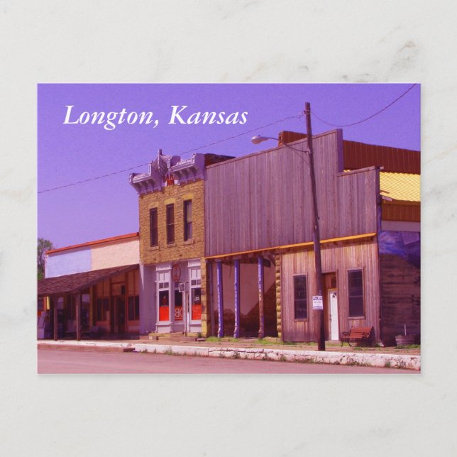 Postkarte:  Longton, Kansas Postkarte (Vorderseite)