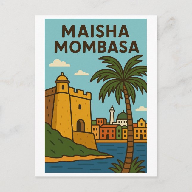 Postkarte - Maisha Mombasa (Vorderseite)
