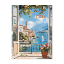 POSTKARTE Malerische Aquarell Amalfi-Küste Italien
