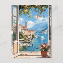 POSTKARTE Malerische Aquarell Amalfi-Küste Italien