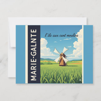 Postkarte Marie-Galante Moulin Guadeloupe