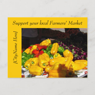 Postkarte - Markt für Bauer unterstützen - Paprika
