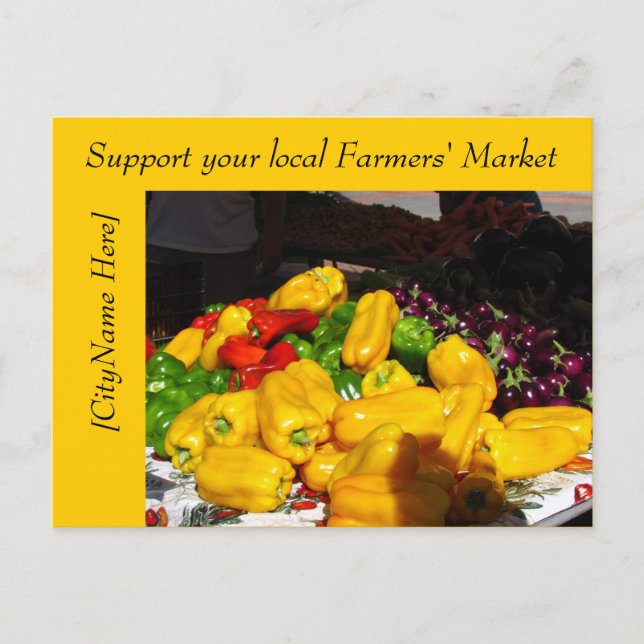 Postkarte - Markt für Bauer unterstützen - Paprika (Vorderseite)