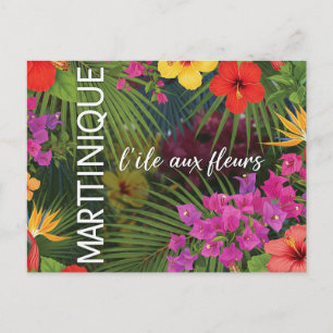 Postkarte Martinique tropische Blumen"