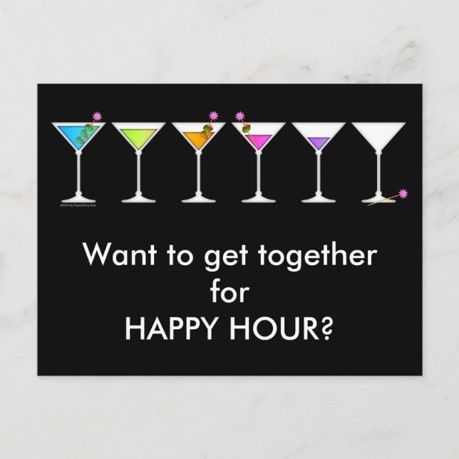 Postkarte - Martinis geht, geht, geht (Vorderseite)