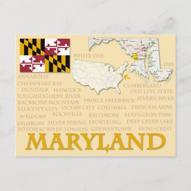 Postkarte "Maryland" (Vorderseite)