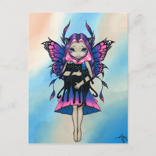 Postkarte "Meine drei Kätzchen" (Vorderseite)