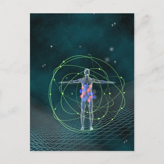 Postkarte Mensch und Universum (Vorderseite)