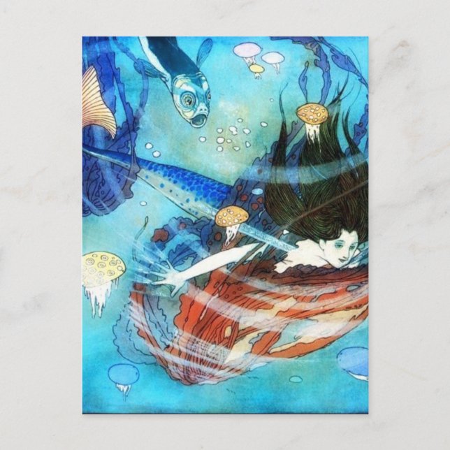 Postkarte Mermaid (Vorderseite)