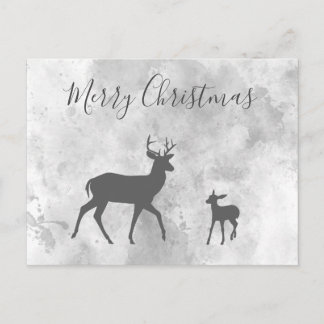Postkarte Merry Christmas Hirsch