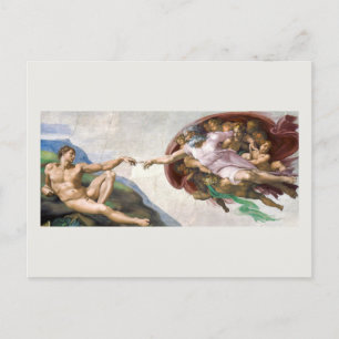 POSTKARTE: MICHELANGELO: DIE SCHÖPFUNG ADAMS POSTKARTE