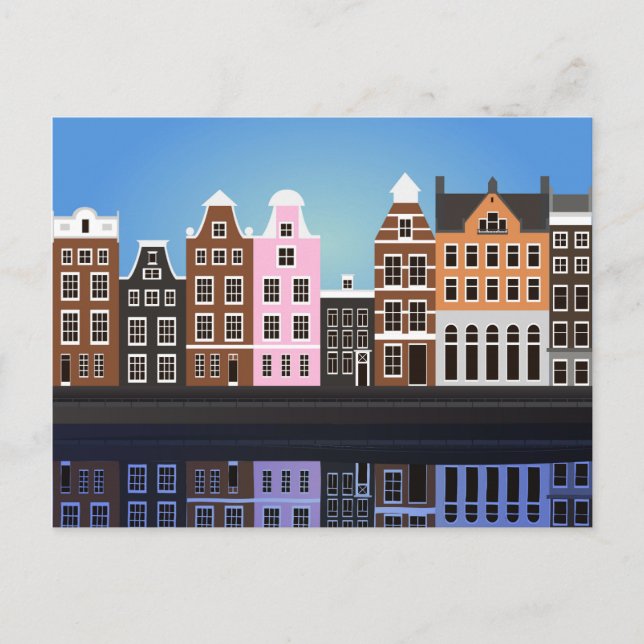 Postkarte mit Amsterdam (Vorderseite)