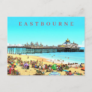 Postkarte mit Blick auf den Pier in Eastbourne