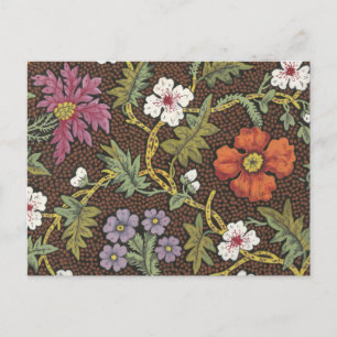 Postkarte mit Blumendesign für bedruckten Stoff