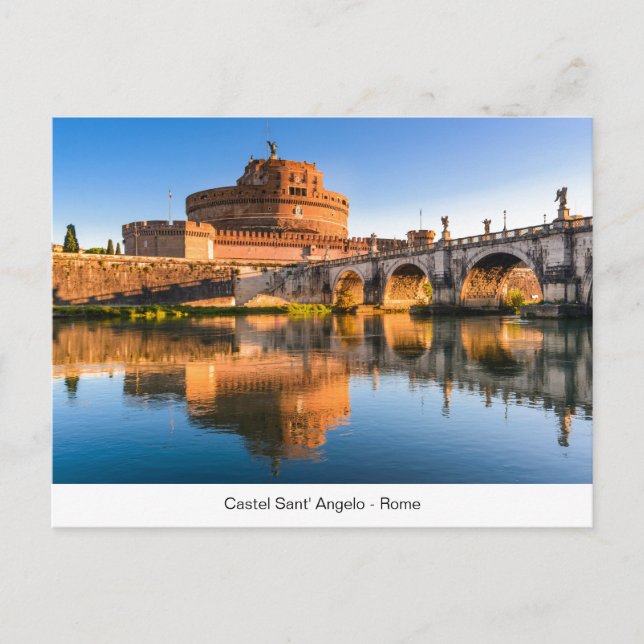 Postkarte mit Castel Sant'Angelo (Vorderseite)