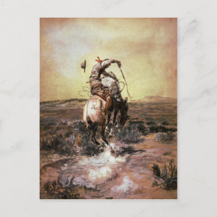 Postkarte mit Charles Marion Russell Gemälde