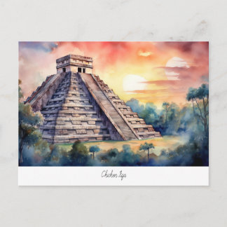 Postkarte mit Chichen Itza, Mexiko.