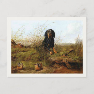 Postkarte mit Cocker Spanischmalerei