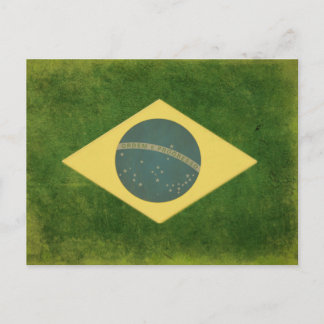 Postkarte mit Cooler brasilianischer Flagge