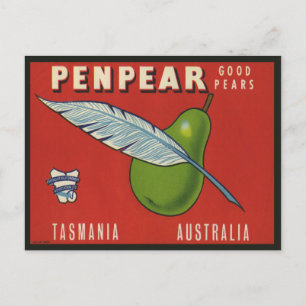 Postkarte mit cooler Vintage-Labeldruck