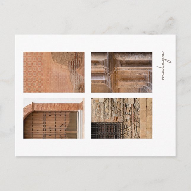 Postkarte mit den Sehenswürdigkeiten von Malaga in (Vorderseite)