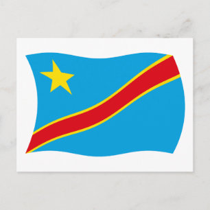 Postkarte mit der Flagge der Demokratischen Republ