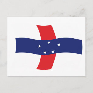 Postkarte mit der Flagge der Niederländischen Anti