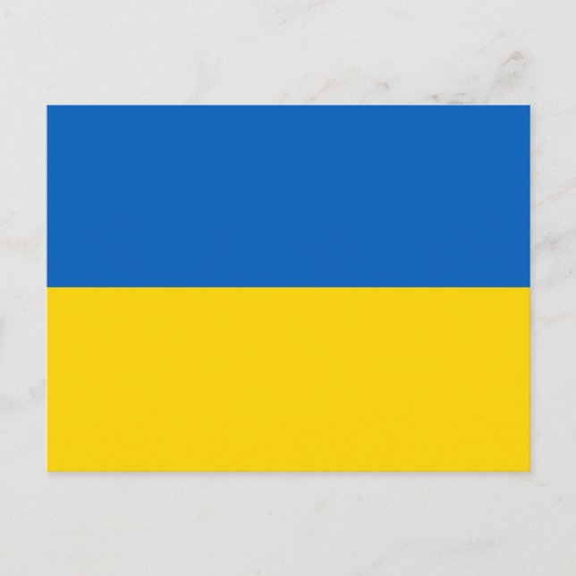 Postkarte mit der Flagge der Ukraine (Vorderseite)