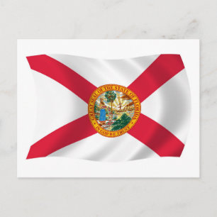 Postkarte mit der Flagge Floridas