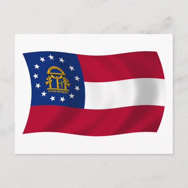 Postkarte mit der Flagge Georgias (Vorderseite)