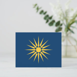 Postkarte mit der Flagge Mazedoniens, Griechenland