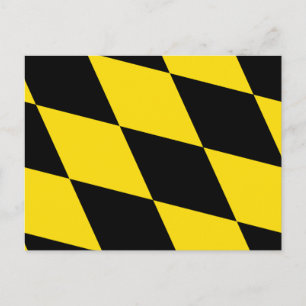 Postkarte mit der Flagge Münchens, Deutschland