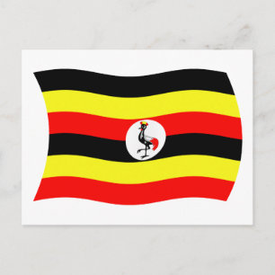 Postkarte mit der Flagge Ugandas