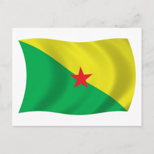 Postkarte mit der Flagge von Französisch-Guayana