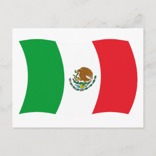Postkarte mit der Flagge von Mexiko