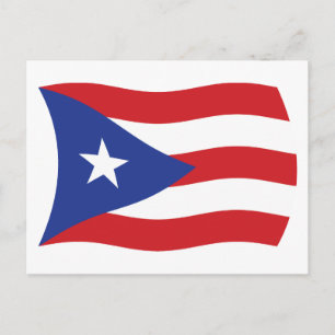 Postkarte mit der Flagge von Puerto Rico