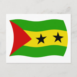 Postkarte mit der Flagge von São Tomé und Príncipe