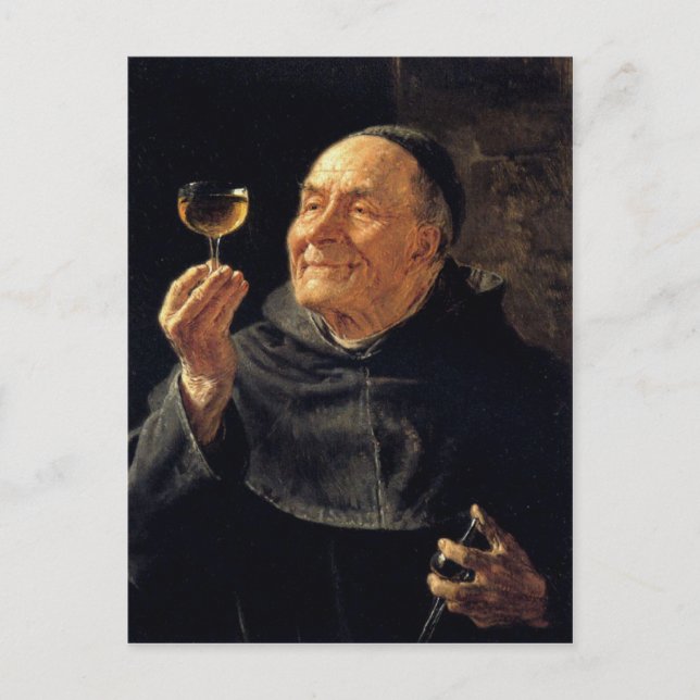 Postkarte mit Eduard Grutzner-Gemälde (Vorderseite)