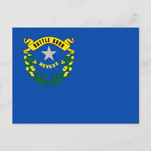 Postkarte mit Flag Nevada Staat - USA (Vorderseite)