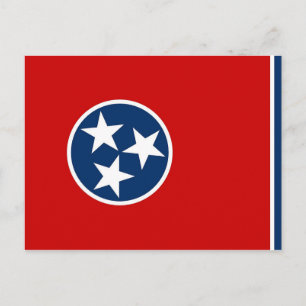 Postkarte mit Flag Tennessee Staat - USA