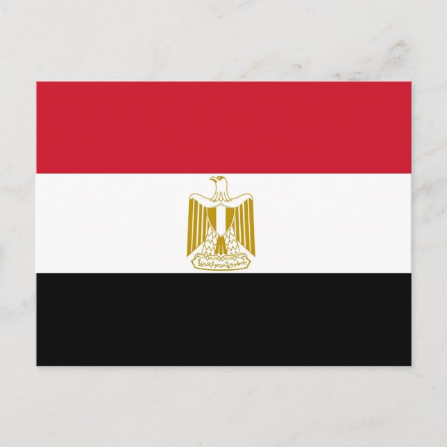 Postkarte mit Flagge Ägyptens (Vorderseite)