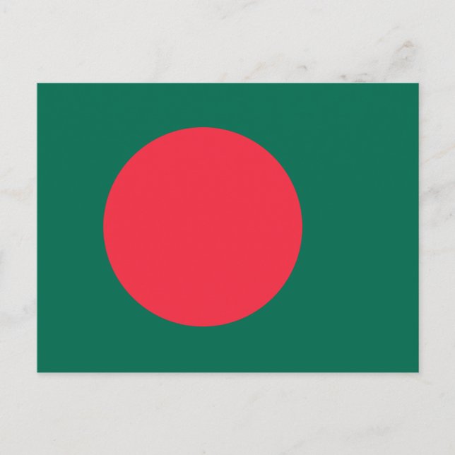 Postkarte mit Flagge Bangladeschs (Vorderseite)